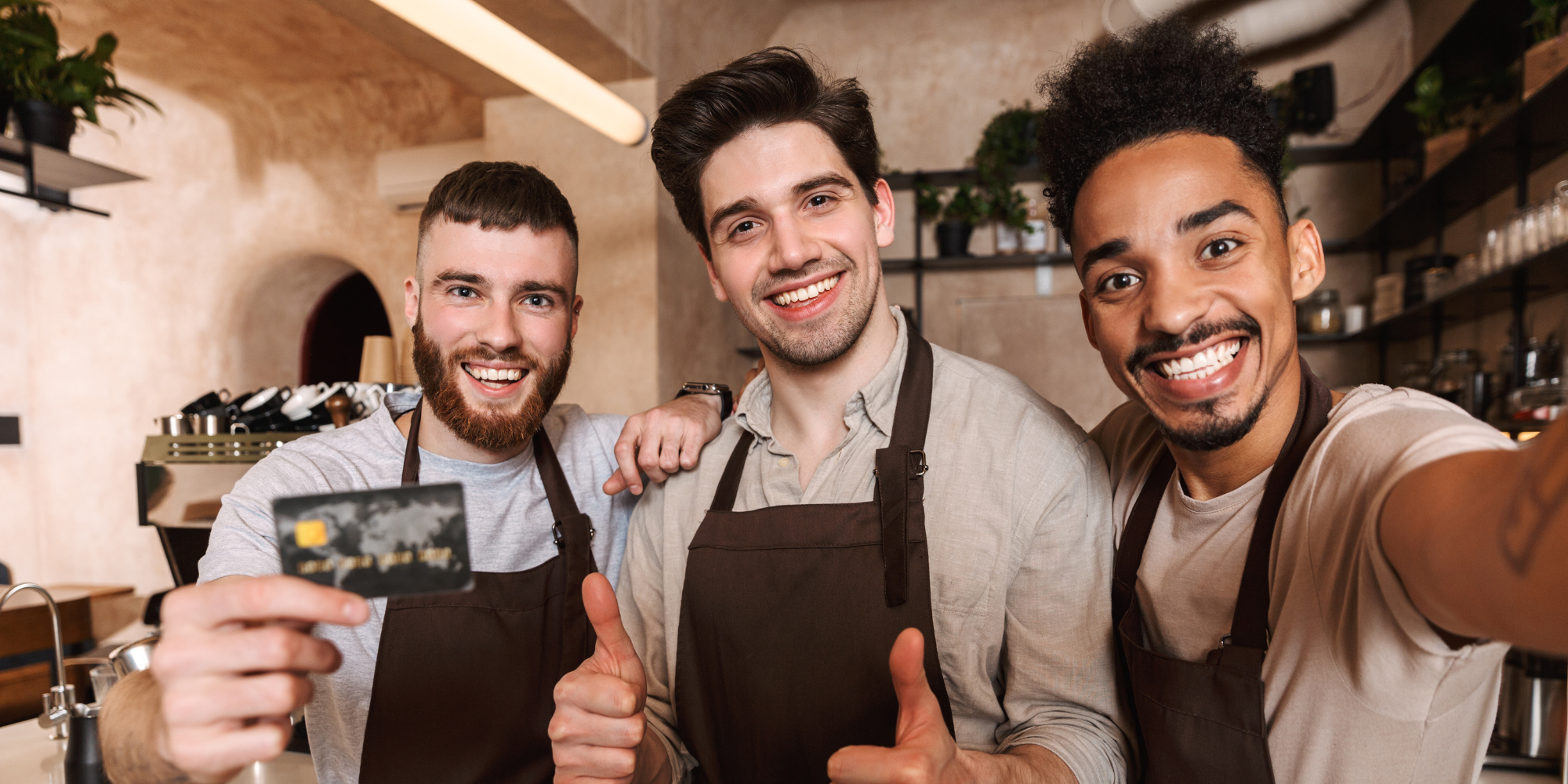 Coffee Shop Employees Taking a Selfie